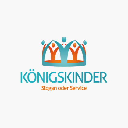 Logo Krone Menschen Kinder Fertiges Logo kaufen EXKLUSIV