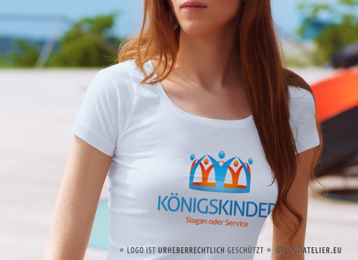 Logo Krone Menschen Kinder Fertiges Logo kaufen EXKLUSIV