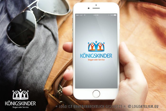 Logo Krone Menschen Kinder Fertiges Logo kaufen EXKLUSIV