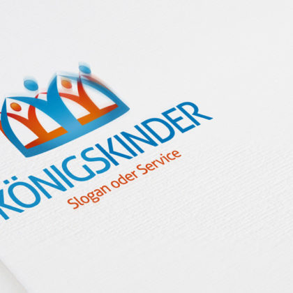 Logo Krone Menschen Kinder Fertiges Logo kaufen EXKLUSIV