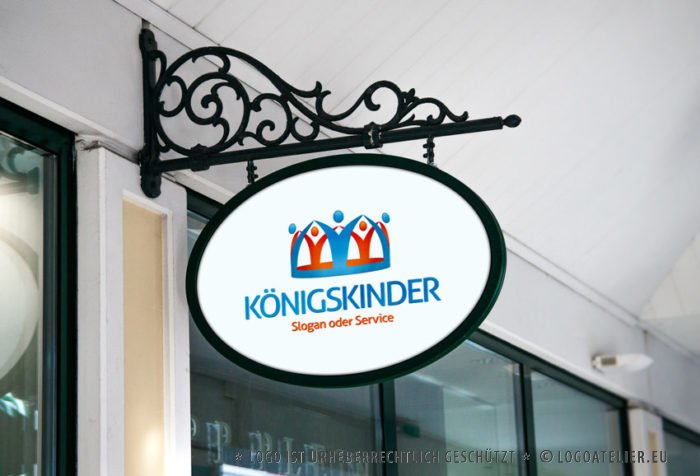 Logo Krone Menschen Kinder Fertiges Logo kaufen EXKLUSIV
