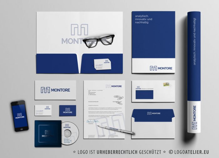 Buchstaben Logos | Logo Buchstabe M | Elegantes Logo kaufen | LogoAtelier.eu