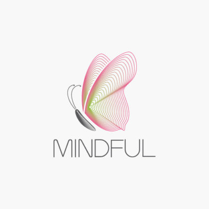 Logo Achtsam Schmetterling Leicht | EXKLUSIVES Logo kaufen | LogoAtelier.eu