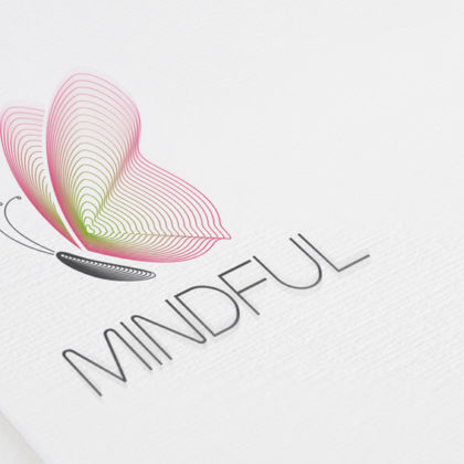 Logo Achtsam Schmetterling Leicht | EXKLUSIVES Logo kaufen | LogoAtelier.eu