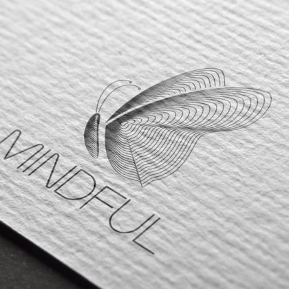 Logo Achtsam Schmetterling Leicht | EXKLUSIVES Logo kaufen | LogoAtelier.eu