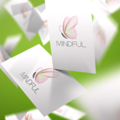 Logo Achtsam Schmetterling Leicht | EXKLUSIVES Logo kaufen | LogoAtelier.eu