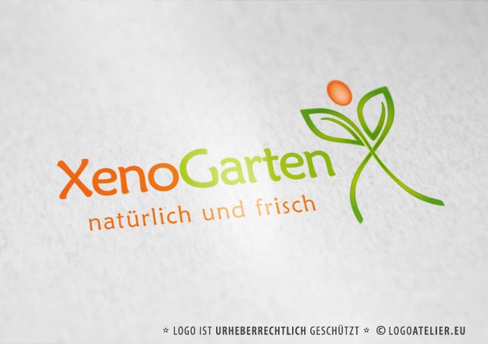 Logo Blumen Pflanzen | Buchstabe X | Natürliches Logo kaufen | LogoAtelier.eu