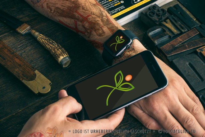 Logo Blumen Pflanzen | Buchstabe X | Natürliches Logo kaufen | LogoAtelier.eu