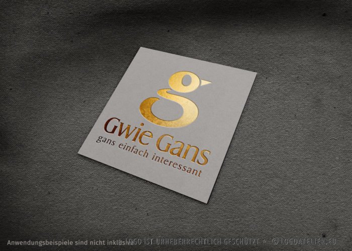 Logo Buchstabe G Gans Tier Logo kaufen | LogoAtelier.eu
