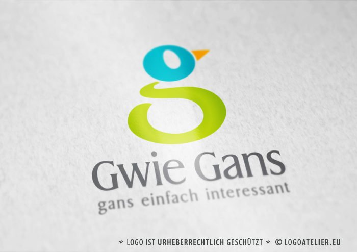 Logo Buchstabe G Gans Tier Logo kaufen | LogoAtelier.eu