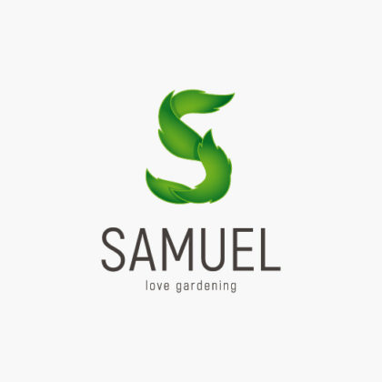 Logo Buchstabe S Pflanzen | Garten Logo kaufen | LogoAtelier.eu