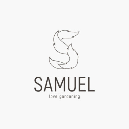 Logo Buchstabe S Pflanzen | Garten Logo kaufen | LogoAtelier.eu