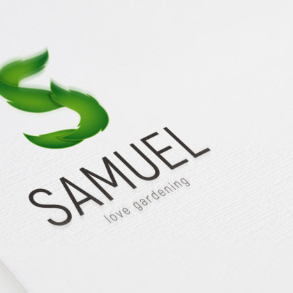 Logo Buchstabe S Pflanzen | Garten Logo kaufen | LogoAtelier.eu