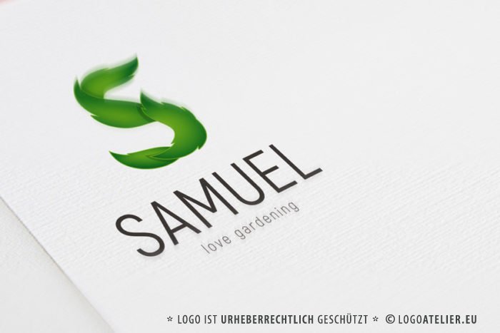 Logo Buchstabe S Pflanzen | Garten Logo kaufen | LogoAtelier.eu