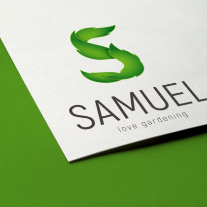 Logo Buchstabe S Pflanzen | Garten Logo kaufen | LogoAtelier.eu