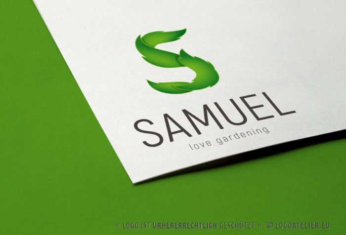 Logo Buchstabe S Pflanzen | Garten Logo kaufen | LogoAtelier.eu
