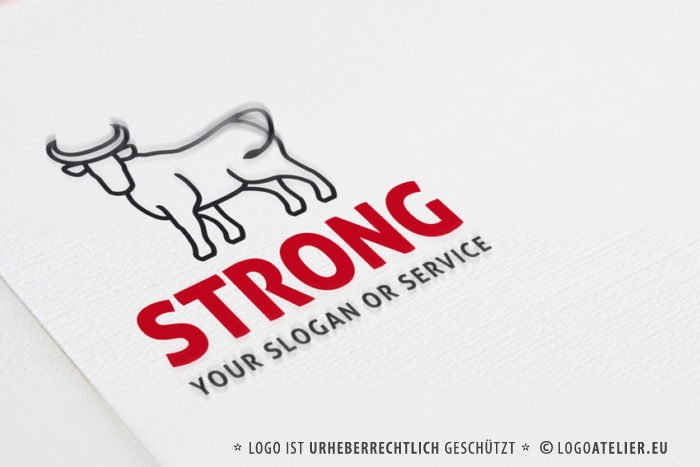 Logo Stier Stark Erhaben fertiges Logo kaufen LogoAtelier