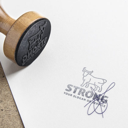 Logo Stier Stark Erhaben fertiges Logo kaufen LogoAtelier