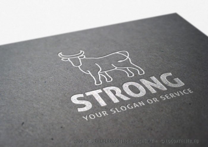 Logo Stier Stark Erhaben fertiges Logo kaufen LogoAtelier