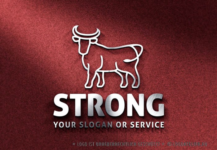 Logo Stier Stark Erhaben fertiges Logo kaufen LogoAtelier