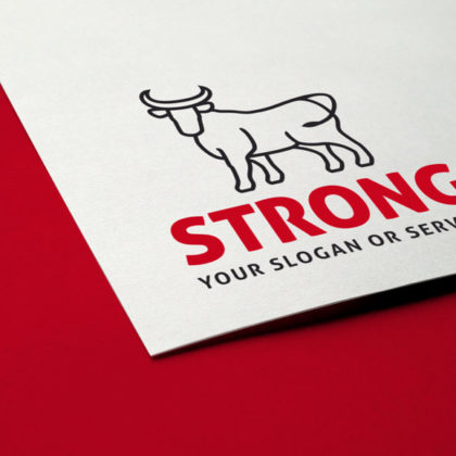 Logo Stier Stark Erhaben fertiges Logo kaufen LogoAtelier