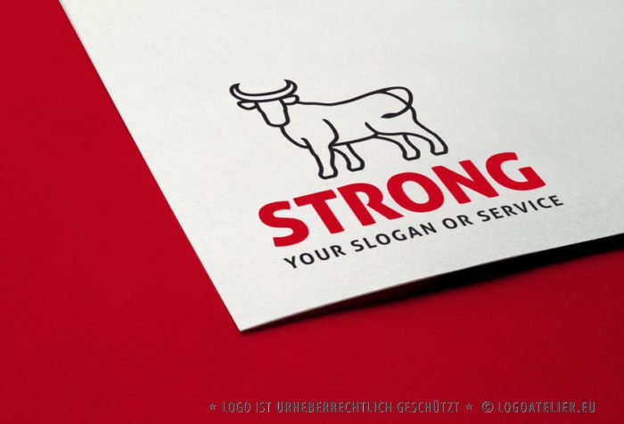 Logo Stier Stark Erhaben fertiges Logo kaufen LogoAtelier