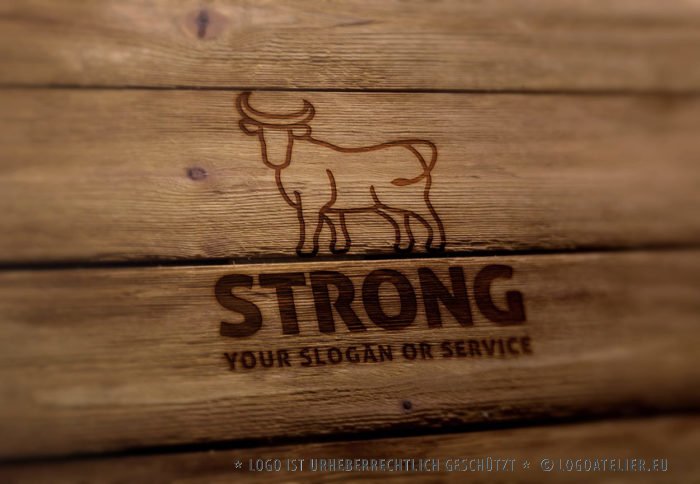 Logo Stier Stark Erhaben fertiges Logo kaufen LogoAtelier