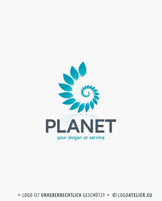 Exklusives Logo Umweltschutz Pflanzen Spirale