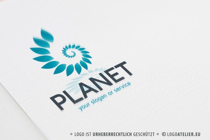 Logo Umweltschutz Pflanzen Spirale | Exklusives Logo kaufen | LogoAtelier
