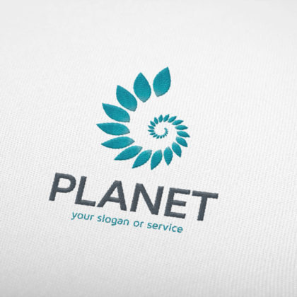 Logo Umweltschutz Pflanzen Spirale | Exklusives Logo kaufen | LogoAtelier