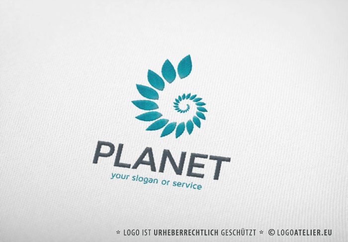 Logo Umweltschutz Pflanzen Spirale | Exklusives Logo kaufen | LogoAtelier