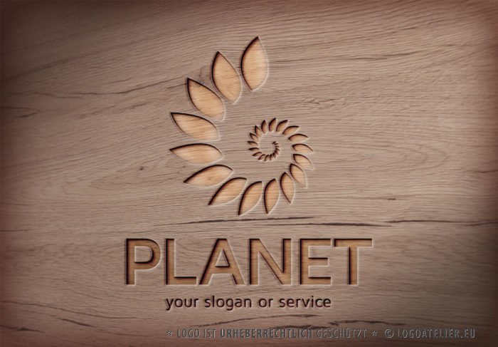 Logo Umweltschutz Pflanzen Spirale | Exklusives Logo kaufen | LogoAtelier