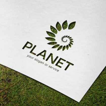 Logo Umweltschutz Pflanzen Spirale | Exklusives Logo kaufen | LogoAtelier
