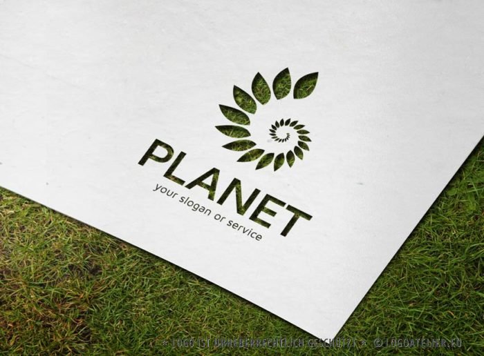 Logo Umweltschutz Pflanzen Spirale | Exklusives Logo kaufen | LogoAtelier