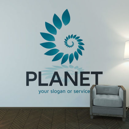 Logo Umweltschutz Pflanzen Spirale | Exklusives Logo kaufen | LogoAtelier