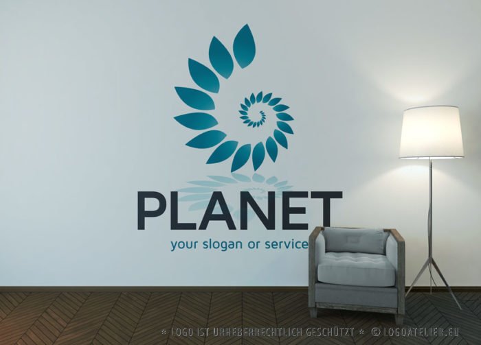 Logo Umweltschutz Pflanzen Spirale | Exklusives Logo kaufen | LogoAtelier