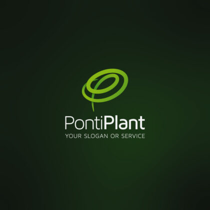 Buchstabe P Logo Doppel P Logo Pflanzen Schwungvoll Modern Cooles Logo kaufen LogoShop LogoAtelier.eu