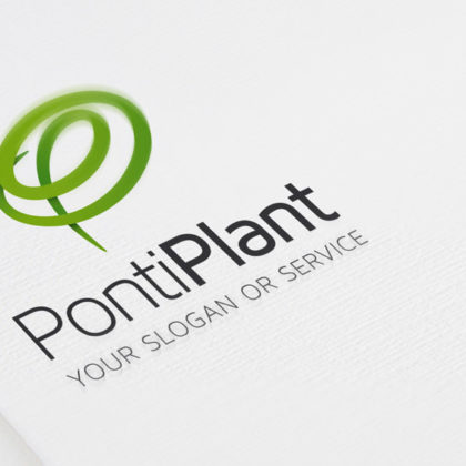 Buchstabe P Logo | Doppel P Logo | Pflanzen Schwungvoll Modern | Cooles Logo kaufen | LogoShop | LogoAtelier.eu