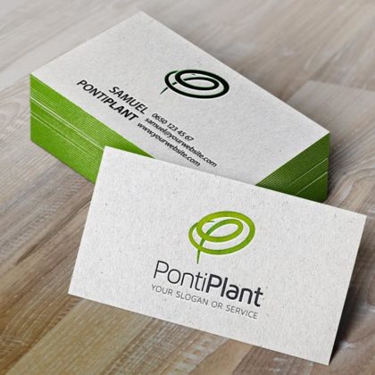 Buchstabe P Logo | Doppel P Logo | Pflanzen Schwungvoll Modern | Cooles Logo kaufen | LogoShop | LogoAtelier.eu