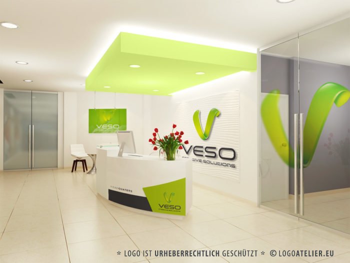 Logo V | Buchstaben Logo | 3D Logo V | Cooles Logo kaufen | Logoatelier.eu