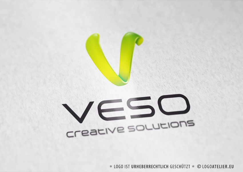 Logo V Buchstaben Logo 3d Logo