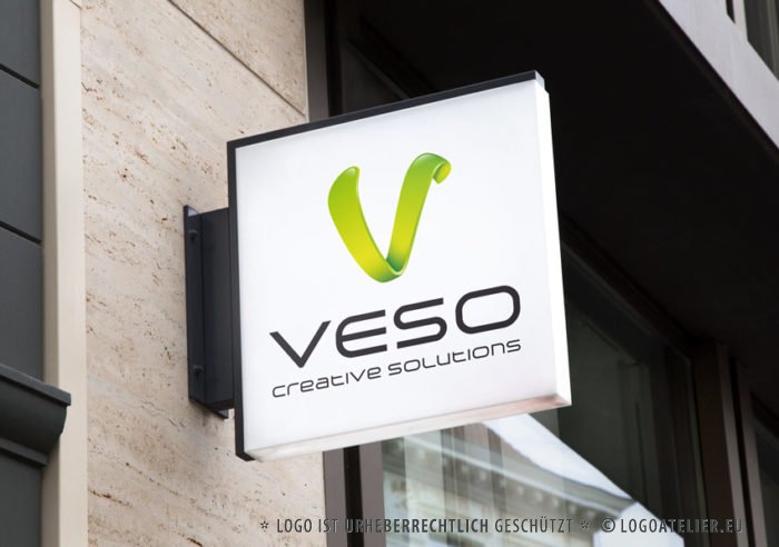 Logo V | Buchstaben Logo | 3D Logo V | Cooles Logo kaufen | Logoatelier.eu