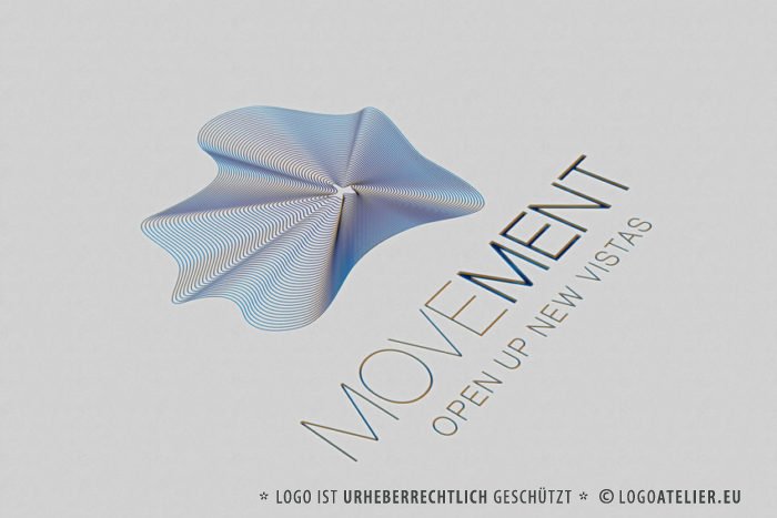 Wellen Logos | Bewegung Kurven | Kreatives Logo kaufen | LogoAtelier.eu