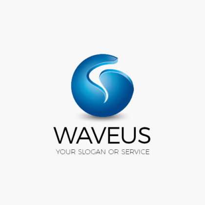 3D Logo Welle Wasser Kugel Buchstabe G Logo Fertiges Logo kaufen LogoShop LogoAtelier.eu