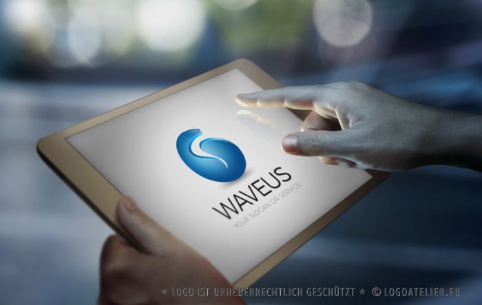 3D Logo Welle Wasser Kugel Buchstabe G Logo Fertiges Logo kaufen LogoShop LogoAtelier.eu