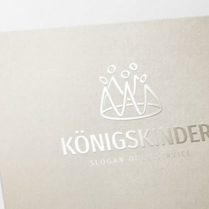 Logo Krone Kinder Menschen | Fertiges Logo kaufen | LogoShop LogoAtelier.eu
