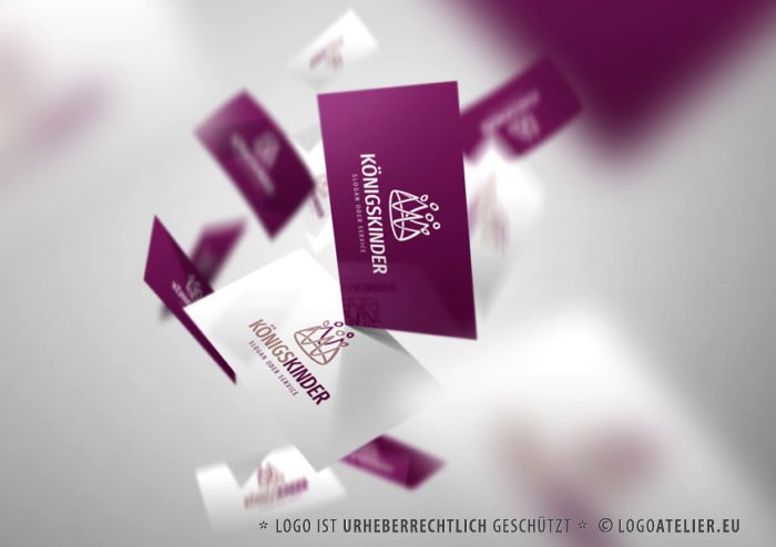 Logo Krone Kinder Menschen | Fertiges Logo kaufen | LogoShop LogoAtelier.eu