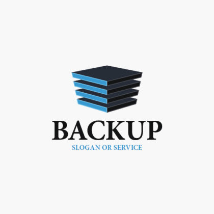 Logo Quadrat 3D Logo Staffel Datensicherung | Modernes Logo kaufen | LogoAtelier.eu