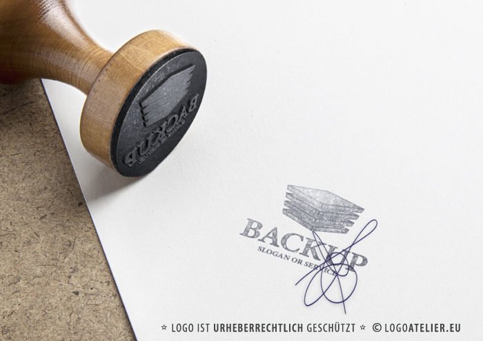 Logo Quadrat 3D Logo Staffel Datensicherung | Modernes Logo kaufen | LogoAtelier.eu