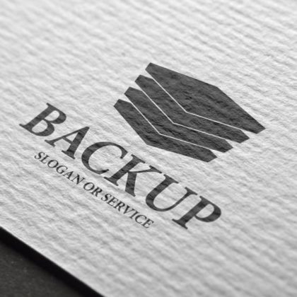 Logo Quadrat 3D Logo Staffel Datensicherung | Modernes Logo kaufen | LogoAtelier.eu